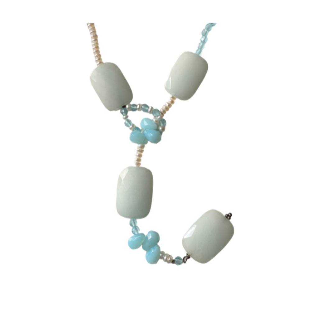 Unique Lariat Beaded Necklace